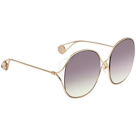 Gucci Light Brown Shaded Oversized Ladies Sunglasses 